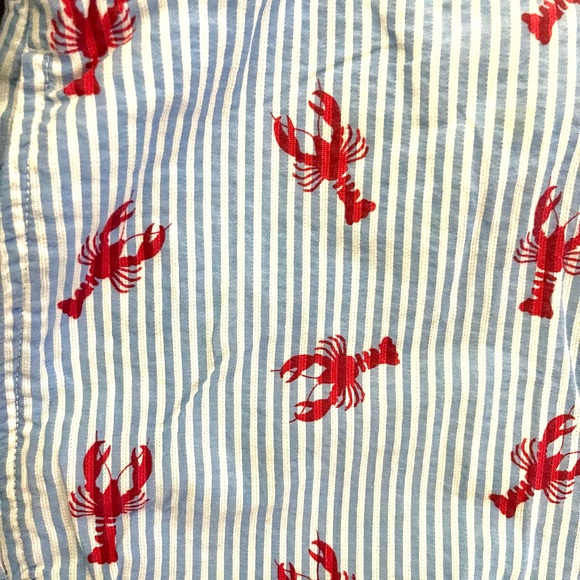 Vineyard Vines Men’s Blue White Stripe Shorts w Printed Lobsters 36”W - Picture 5 of 9